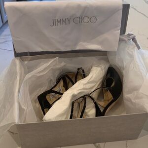 Jimmy Choo Black Strappy Heels